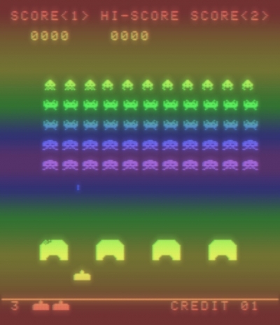 Screen ze hry Space Invaders