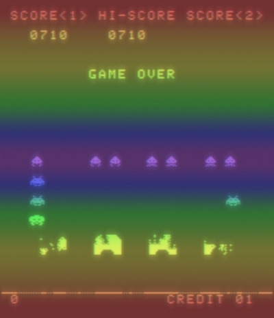 Screen ze hry Space Invaders