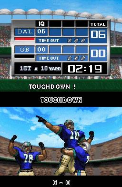 Screen ze hry Tecmo Bowl: Kickoff