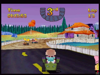 Screen ze hry Nicktoons Racing