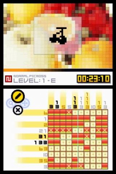 Screen ze hry Picross DS