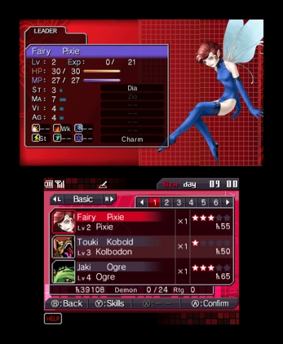 Screen ze hry Shin Megami Tensei: Devil Survivor Overclocked