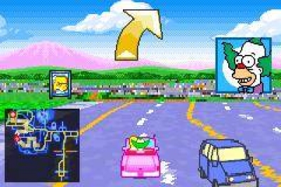 Screen ze hry The Simpsons: Road Rage