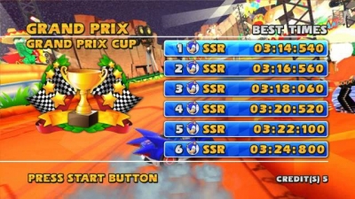 Screen ze hry Sonic & SEGA All-Stars Racing