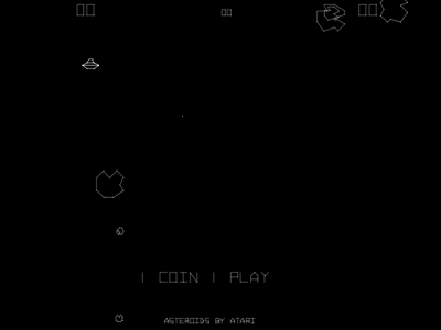 Screen ze hry Asteroids