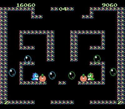 Screen ze hry Bubble Bobble