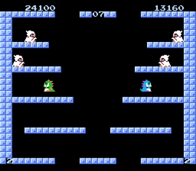 Screen ze hry Bubble Bobble