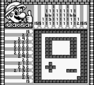 Screen ze hry Marios Picross