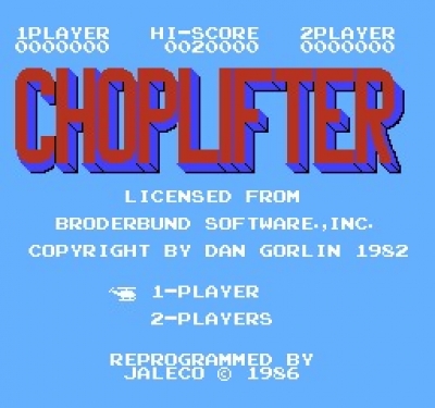 Screen ze hry Choplifter