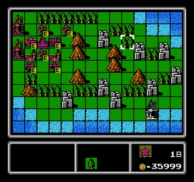 Screen ze hry Famicom Wars