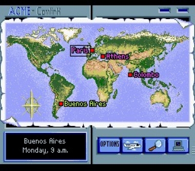 Screen ze hry Where in the World Is Carmen Sandiego?