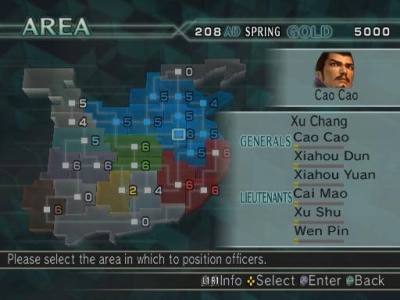 Screen ze hry Dynasty Warriors 5: Empires
