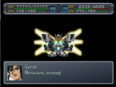 Screen ze hry Super Robot Wars Alpha Gaiden