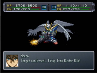 Screen ze hry Super Robot Wars Alpha Gaiden