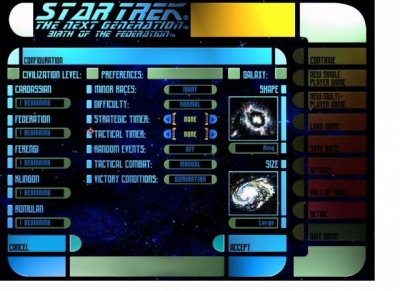 Screen ze hry Star Trek: The Next Generation - Birth of the Federation