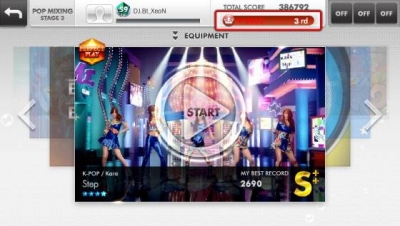 Screen ze hry DJMAX Technika Tune