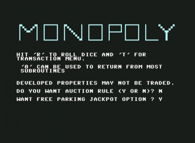 Screen ze hry Monopoly