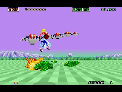 Screen ze hry Space Harrier