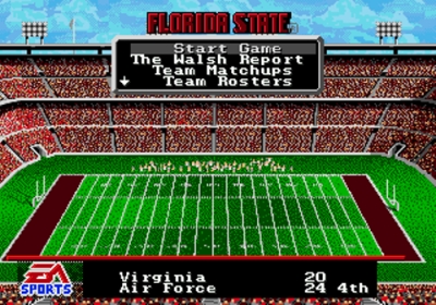 Screen ze hry Bill Walsh College Football 95