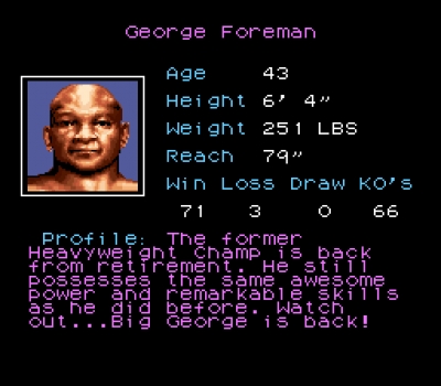 Screen ze hry George Foremans KO Boxing