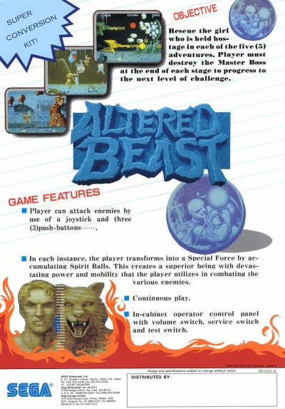 Obal hry Altered Beast