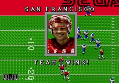 Screen ze hry Joe Montana Football