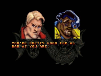 Screen ze hry Double Dragon V: The Shadow Falls