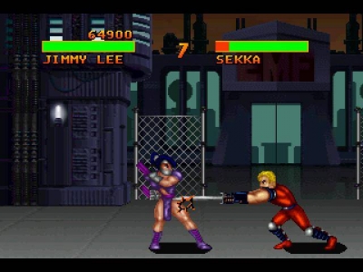 Screen ze hry Double Dragon V: The Shadow Falls