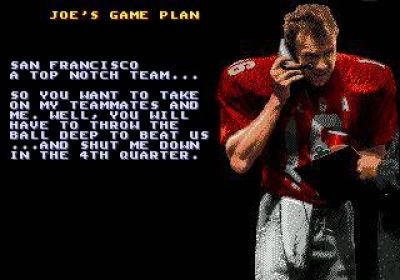 Screen ze hry Joe Montana Football