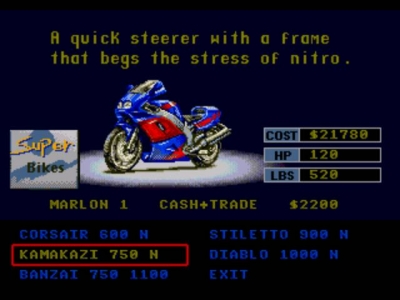 Screen ze hry Road Rash 3