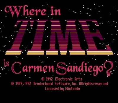 Screen ze hry Where in Time Is Carmen Sandiego?