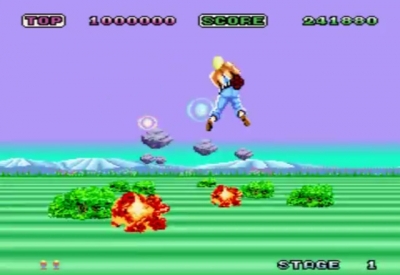 Screen ze hry Space Harrier