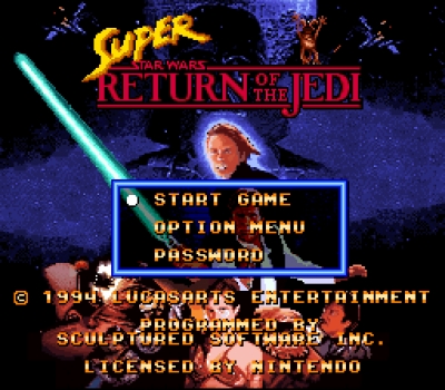 Screen ze hry Super Star Wars: Return of the Jedi