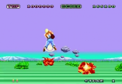 Screen ze hry Space Harrier