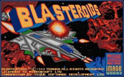 Screen ze hry Blasteroids