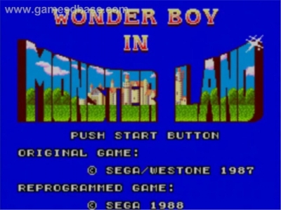 Screen ze hry Wonder Boy in Monster Land