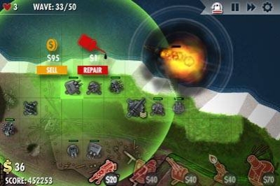 Screen ze hry iBomber Defense