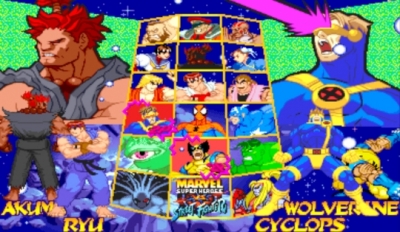 Screen ze hry Marvel Super Heroes vs. Street Fighter