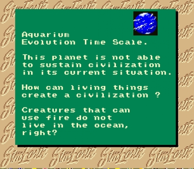 Screen ze hry SimEarth: The Living Planet