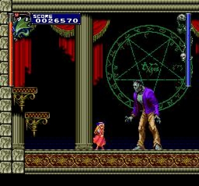 Screen ze hry Castlevania: Rondo of Blood