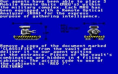 Screen ze hry Hacker II: The Doomsday Papers