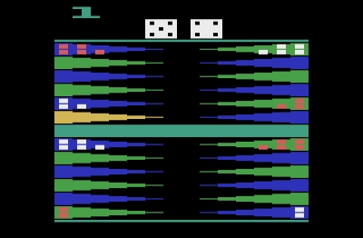 Screen ze hry Backgammon