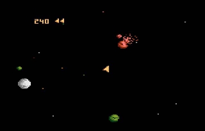 Screen ze hry Asteroids