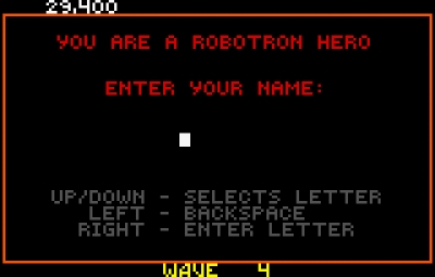 Screen ze hry Robotron: 2084