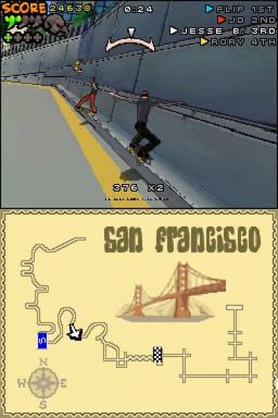 Screen ze hry Tony Hawks Downhill Jam