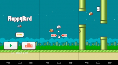 Screen ze hry Flappy Bird