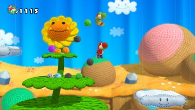 Screen ze hry Yoshis Woolly World
