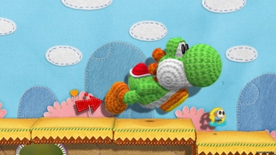 Screen ze hry Yoshis Woolly World