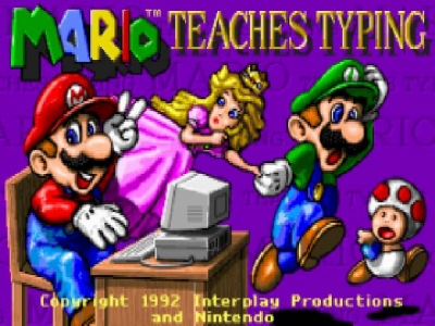 Screen ze hry Mario Teaches Typing