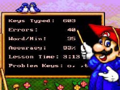 Screen ze hry Mario Teaches Typing